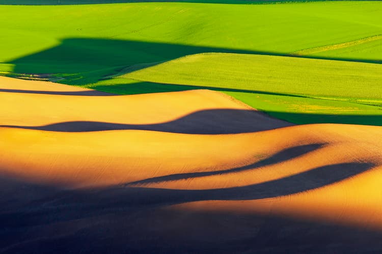 View of fields from above View of fields from above