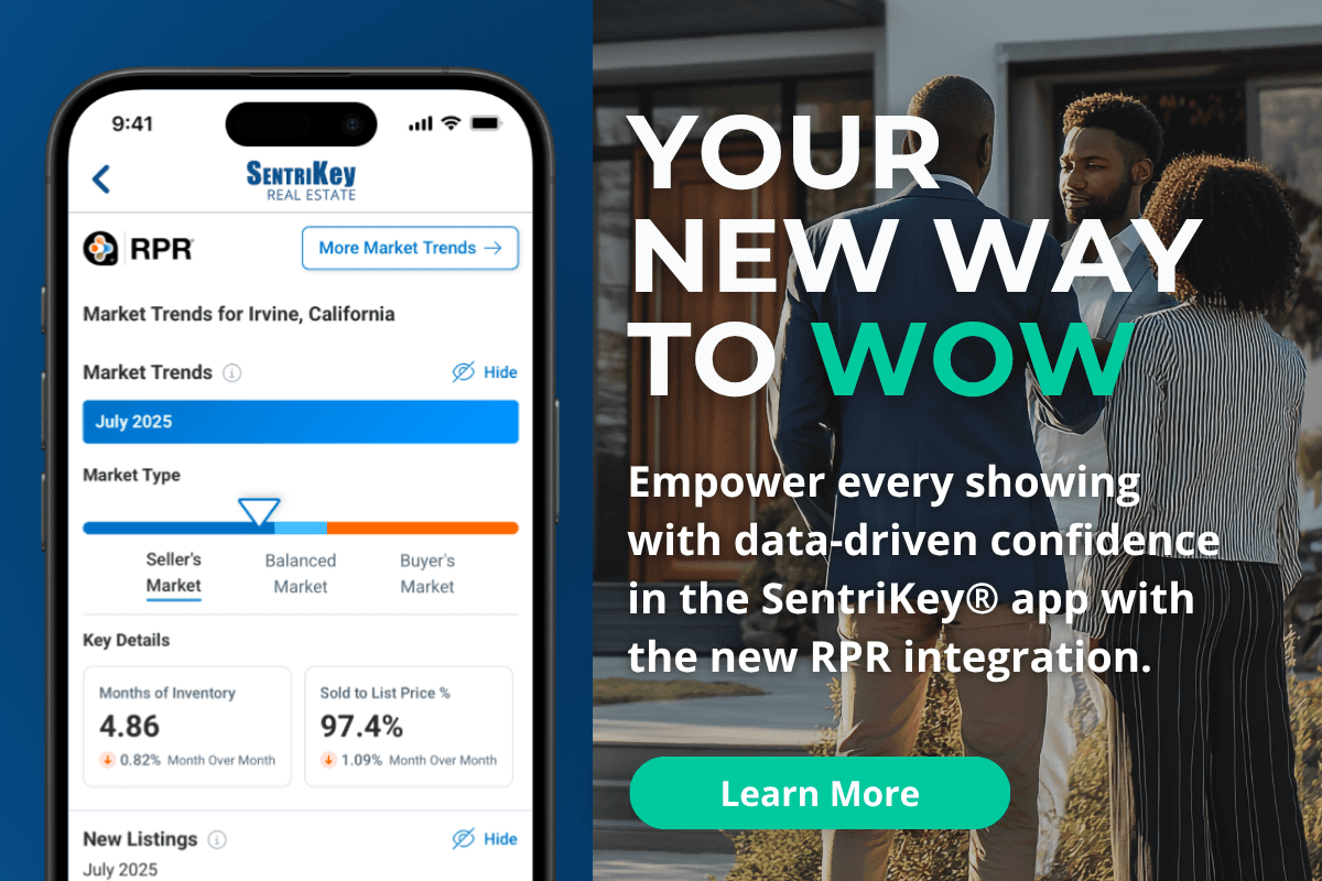 SentriLock Now Offers RPR® Market Data In SentriKey® App