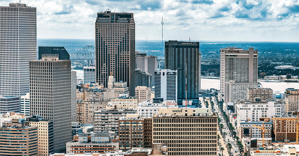 The Downtown New Orleans, Louisiana Skyline of Buildings Representing NXT Governance Meetings