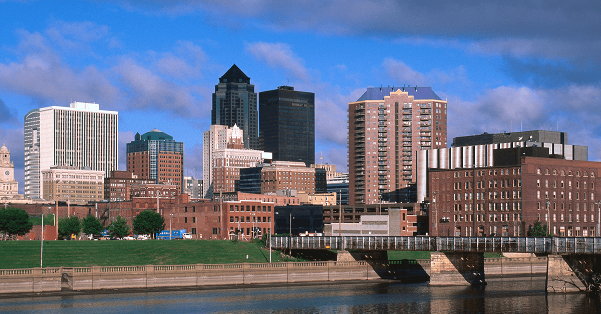 The Des Moines, IA River and Skyline Representing the Iowa REALTORS® Convention