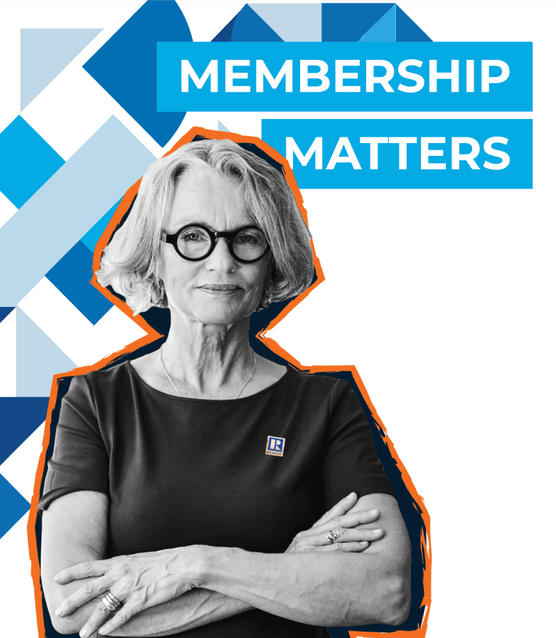Woman standing with arms crossed - Membership Matters
