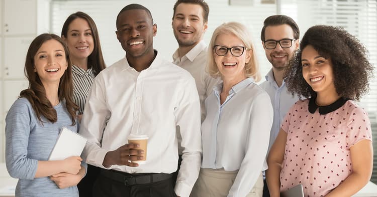 Diverse Group of Smiling Professionals
