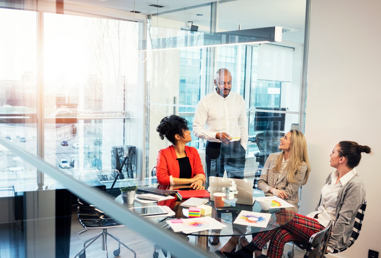 Group meeting in an office