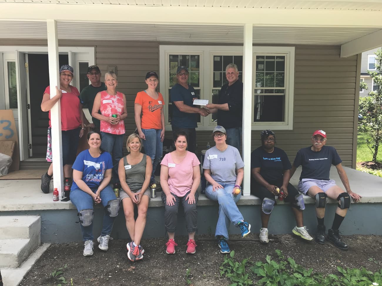 Maryland REALTORS® staff and leadership participate in a Habitat for Humanity Team Build Day in Annapolis.