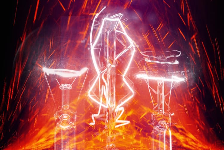 abstract lightbulb technology image