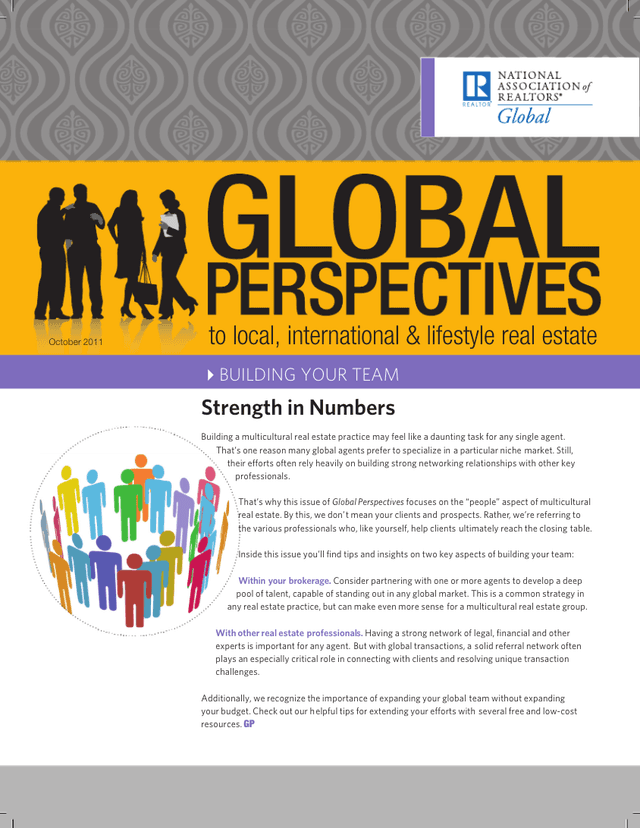 October 2011: Building Your Team Cover