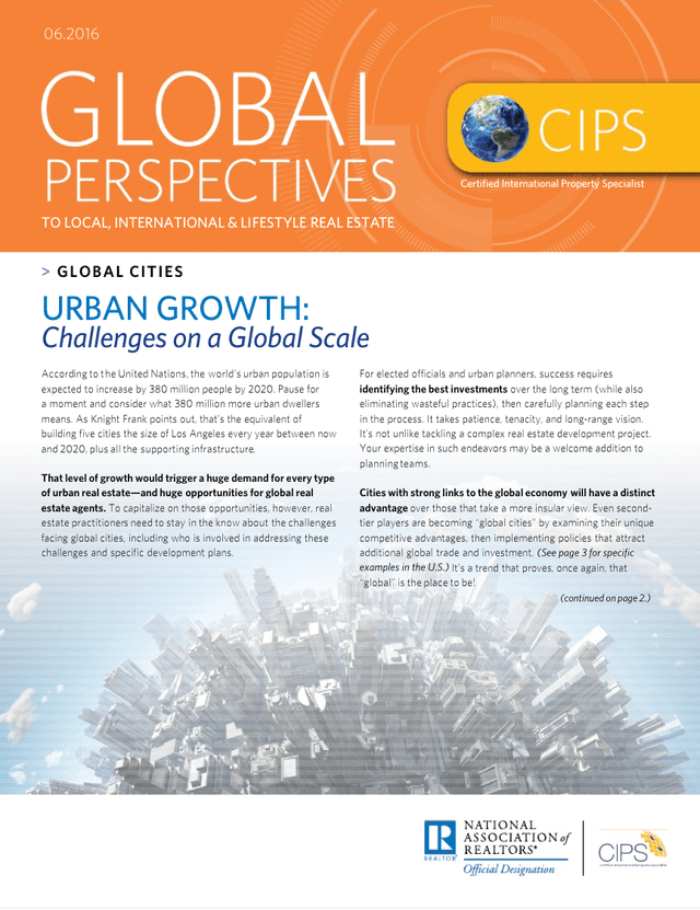 June 2016: Global Cities Cover