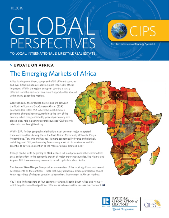October 2016: Update on Africa Cover