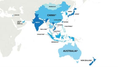 Asia/Pacific, Australia, New Zealand, UAE, Lebanon