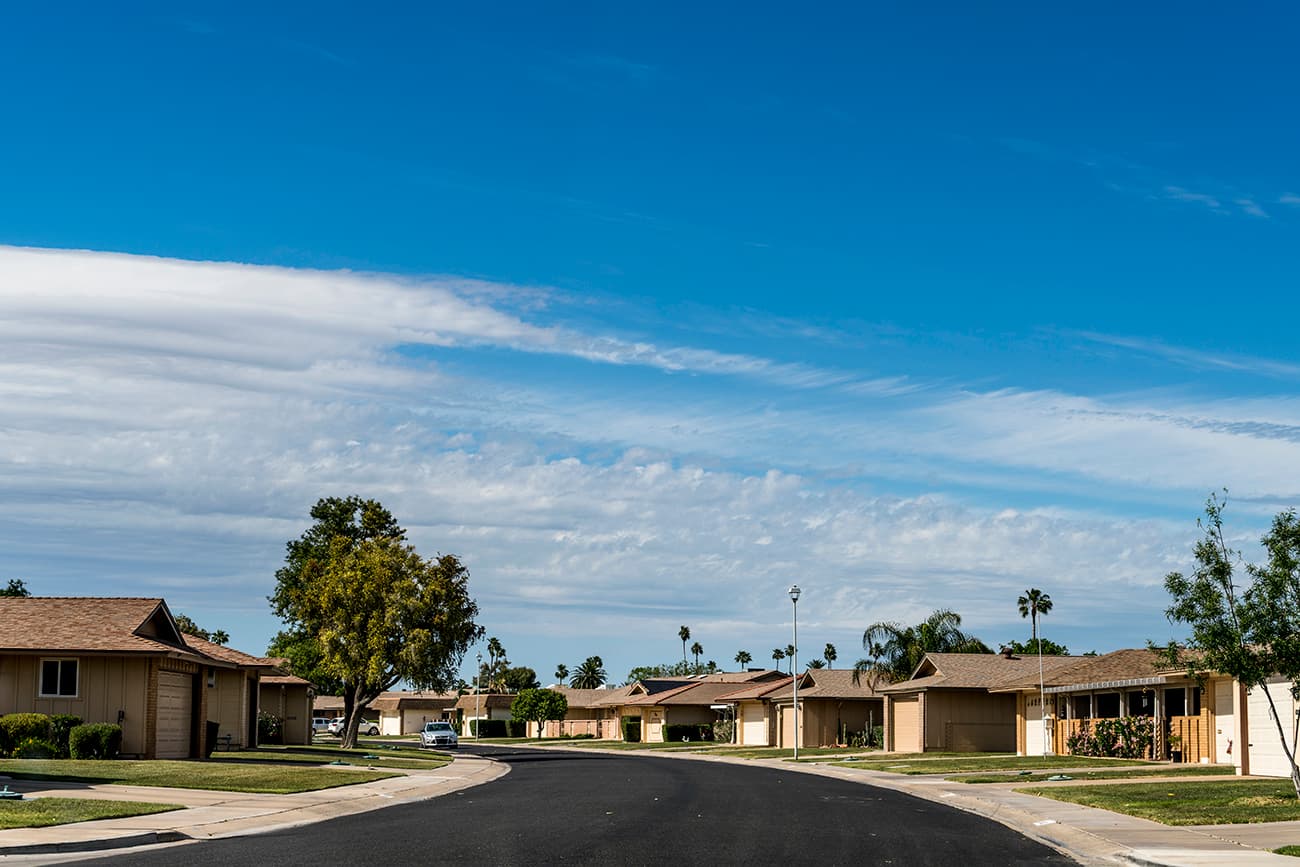 Suburban neighborhood in Arizona Suburban neighborhood in Arizona
