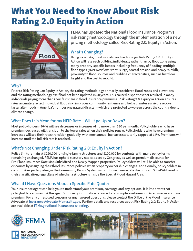 Flyer: What You Need to Know About Risk Rating 2.0 Equity in Action Flyer: What You Need to Know About Risk Rating 2.0 Equity in Action