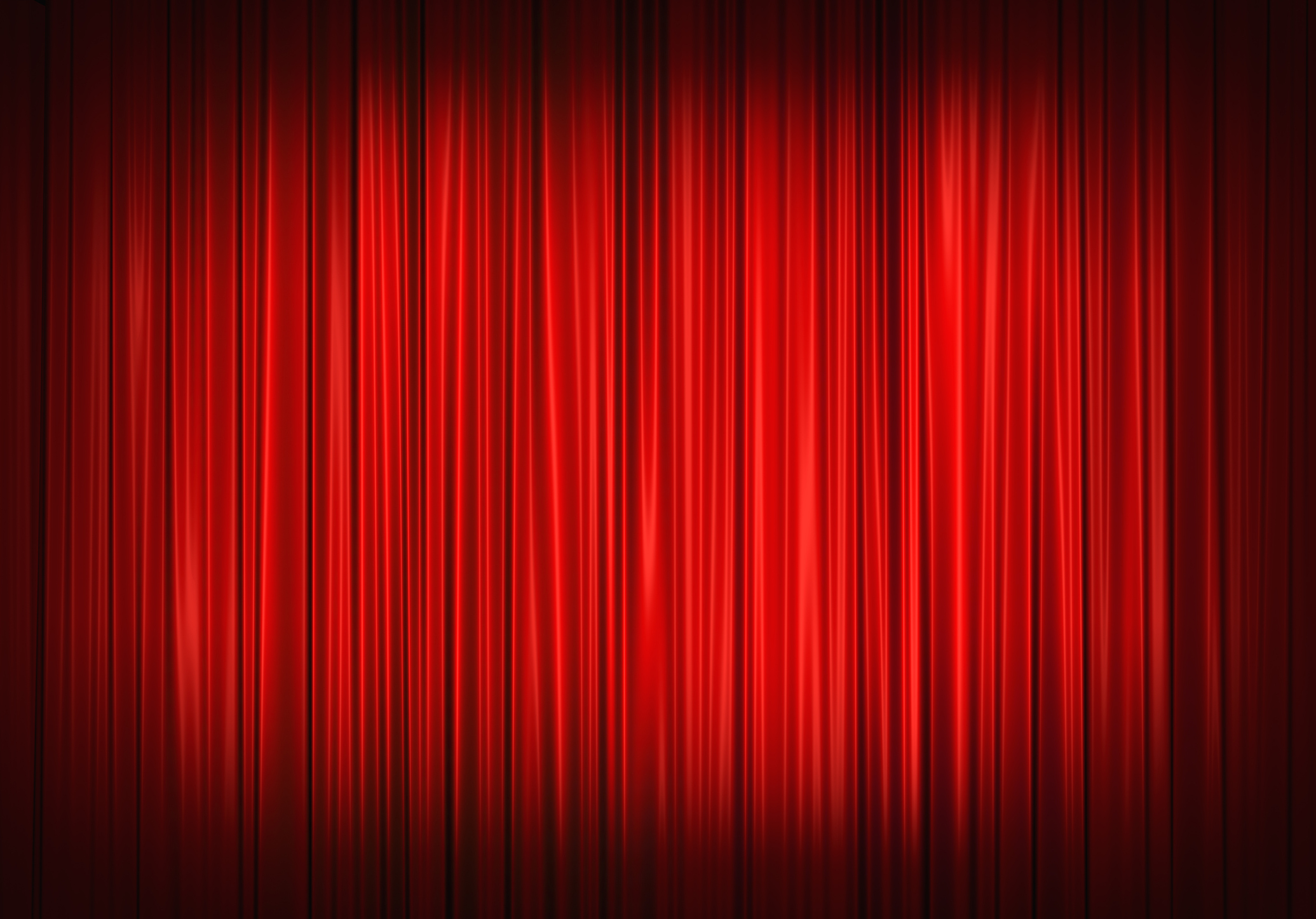 Red stage curtain