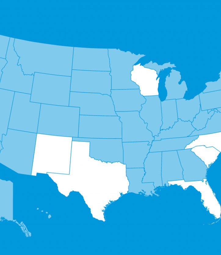Map: States with metros with largest percent gain in existing single-family home price in 2022 Q4