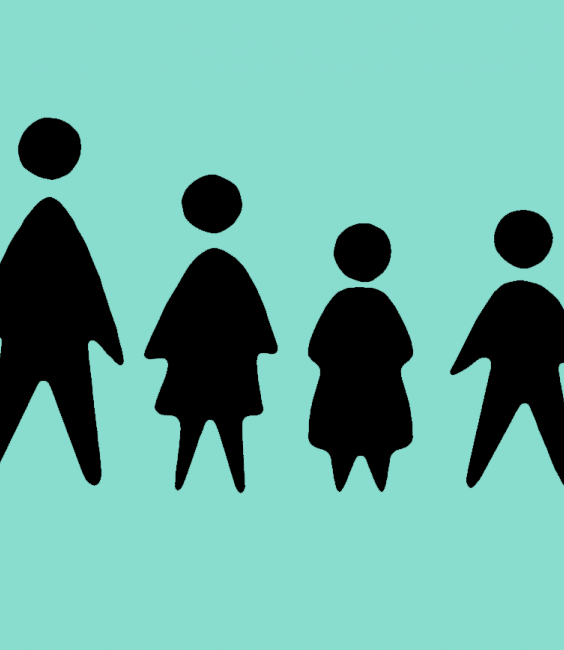 Multi-generational family concept illustration Multi-generational family concept illustration