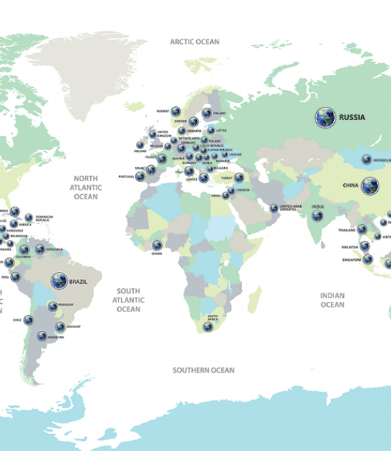 World map: NAR Global Partners World map: NAR Global Partners