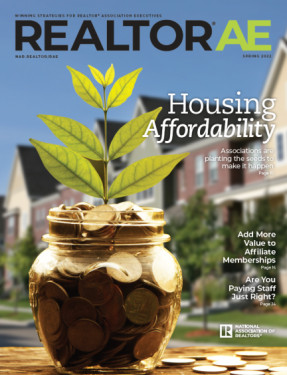 REALTOR® AE Magazine Spring 2022 issue cover: Housing Affordability