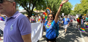 Sacramento Association of REALTORS® marching in Pride Parade