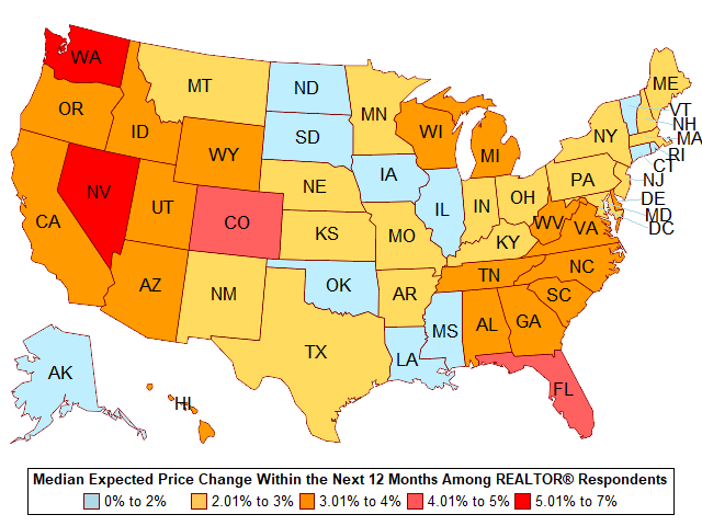 Realtors Typically Expect Home Prices To Increase 3 In 2018