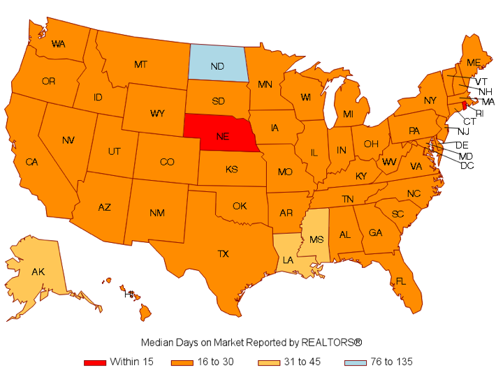U.S. Map: Median Days on Market