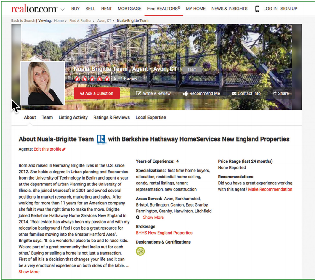 realtor.com® profile example realtor.com® profile example