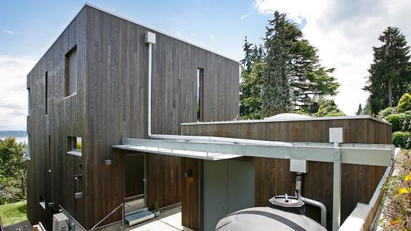 Rain cistern as part of sustainable home construction