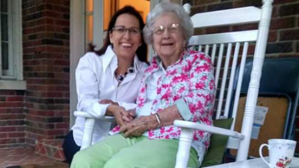 Lisa Cini and her grandmother