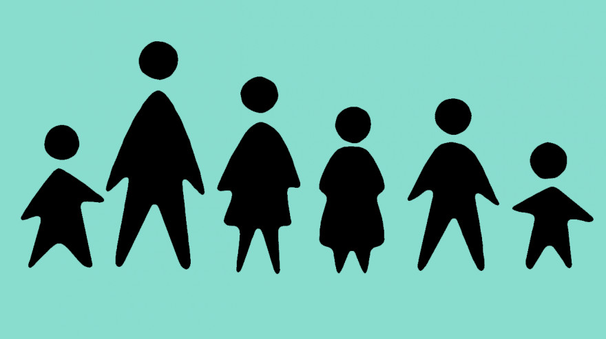 Multi-generational family concept illustration Multi-generational family concept illustration