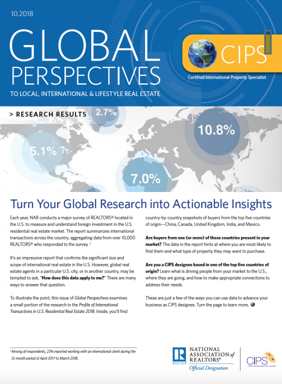 Cover of the October 2018 Global Perspectives: Research Results