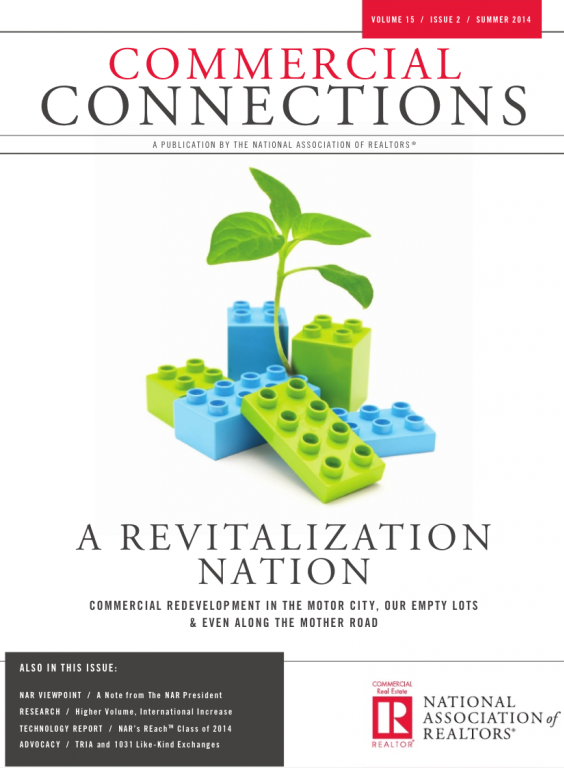 Cover of the 2014 Summer issue of Commercial Connections: A Revitalization Nation
