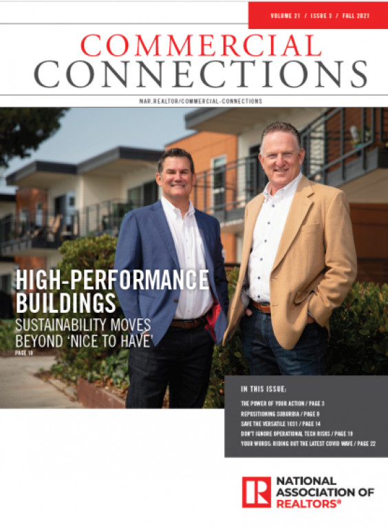 Cover of Commercial Connections Fall 2021: High-Performance Buildings