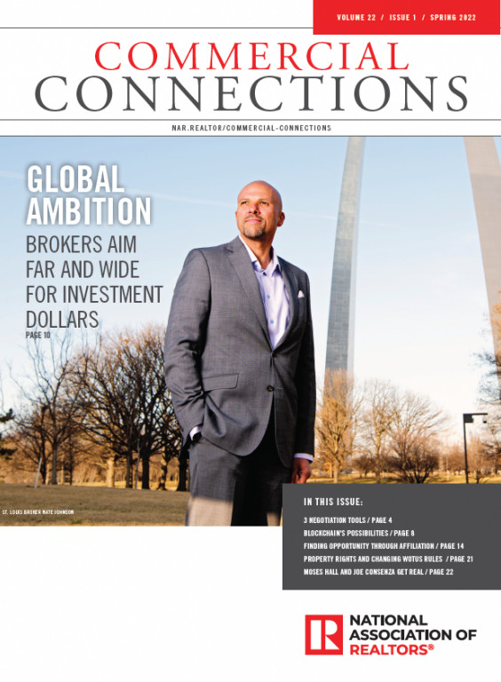 Commercial Connections Spring 2022 Issue Cover: Global Ambition