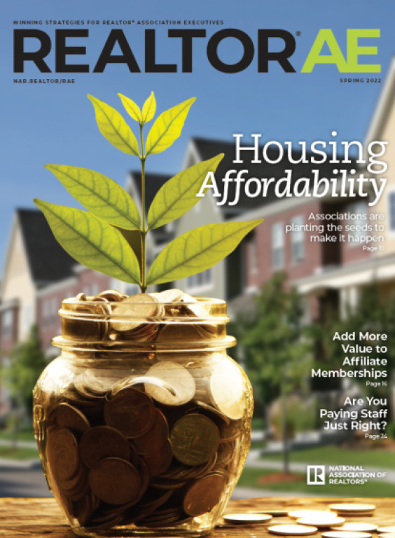REALTOR® AE Magazine Spring 2022 issue cover: Housing Affordability