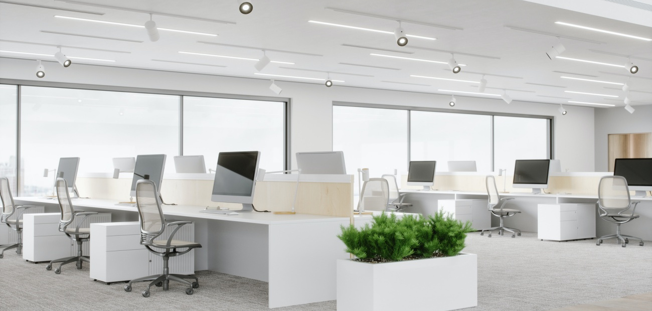 Interior of an empty modern office space.