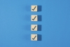Vertical check boxes on blue background