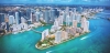 High angle view of a city on the water