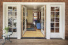 French doors open to home