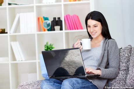 woman with laptop