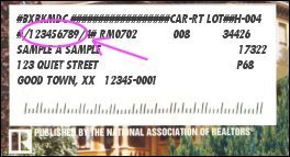 magazine mailing label with NRDS ID